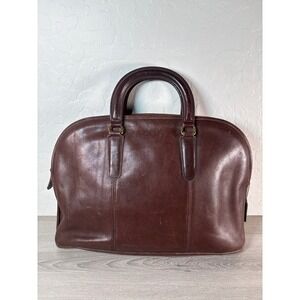 Coach Vintage Bancroft Leather Briefcase Satchel 5290 Brown Round Top **Read**